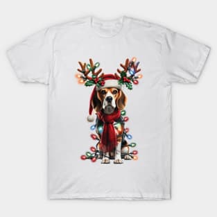 Jack Russell Reindeer Christmas T-Shirt